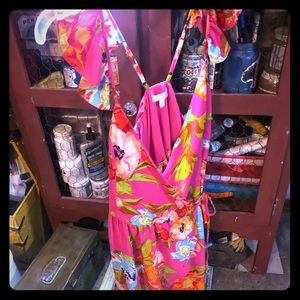 GB wrap tie waist strappy dress